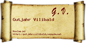 Gutjahr Vilibald névjegykártya